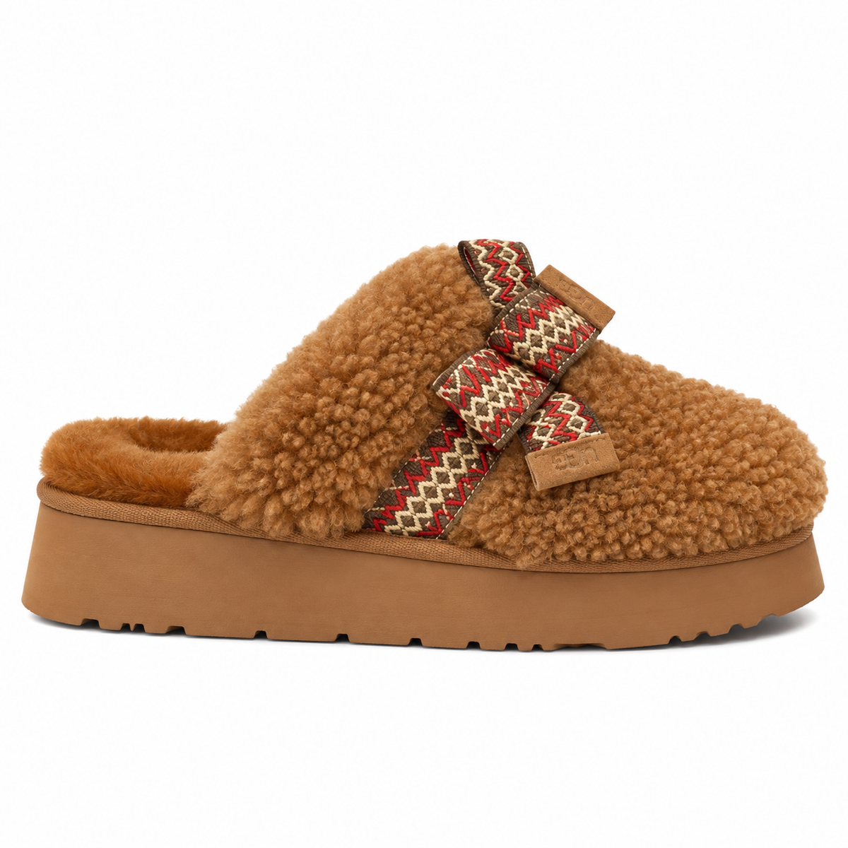 UGG PlushCozy Bow Platform Slippers camel (AAA quality)