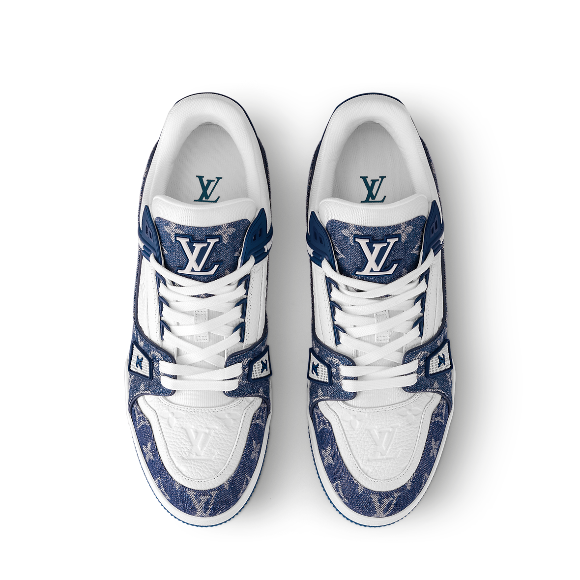 LV Trainer Sneaker  navy denim (fabric original )