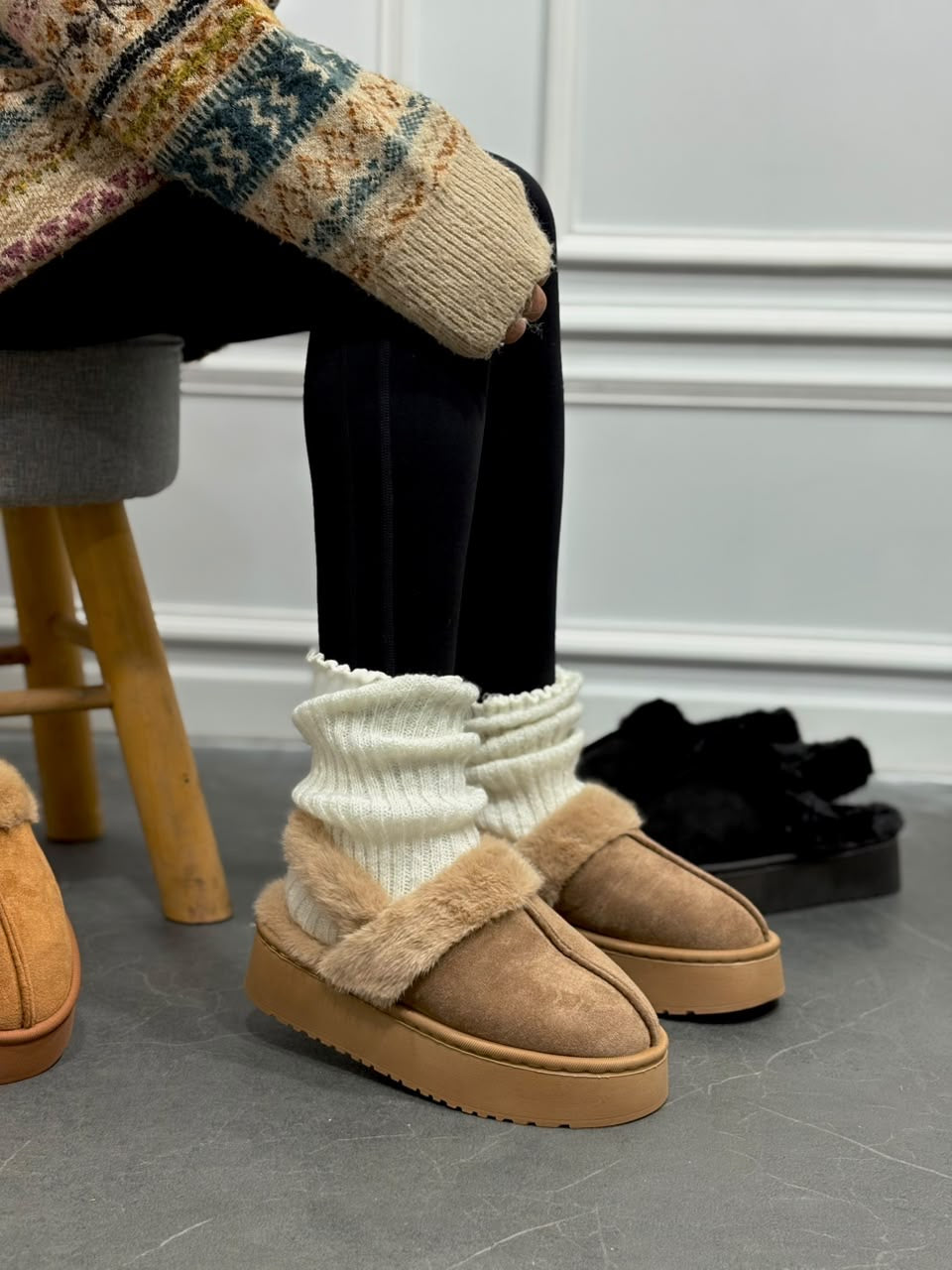 UGG PlushCozy anker slipper camel (AAA quality)