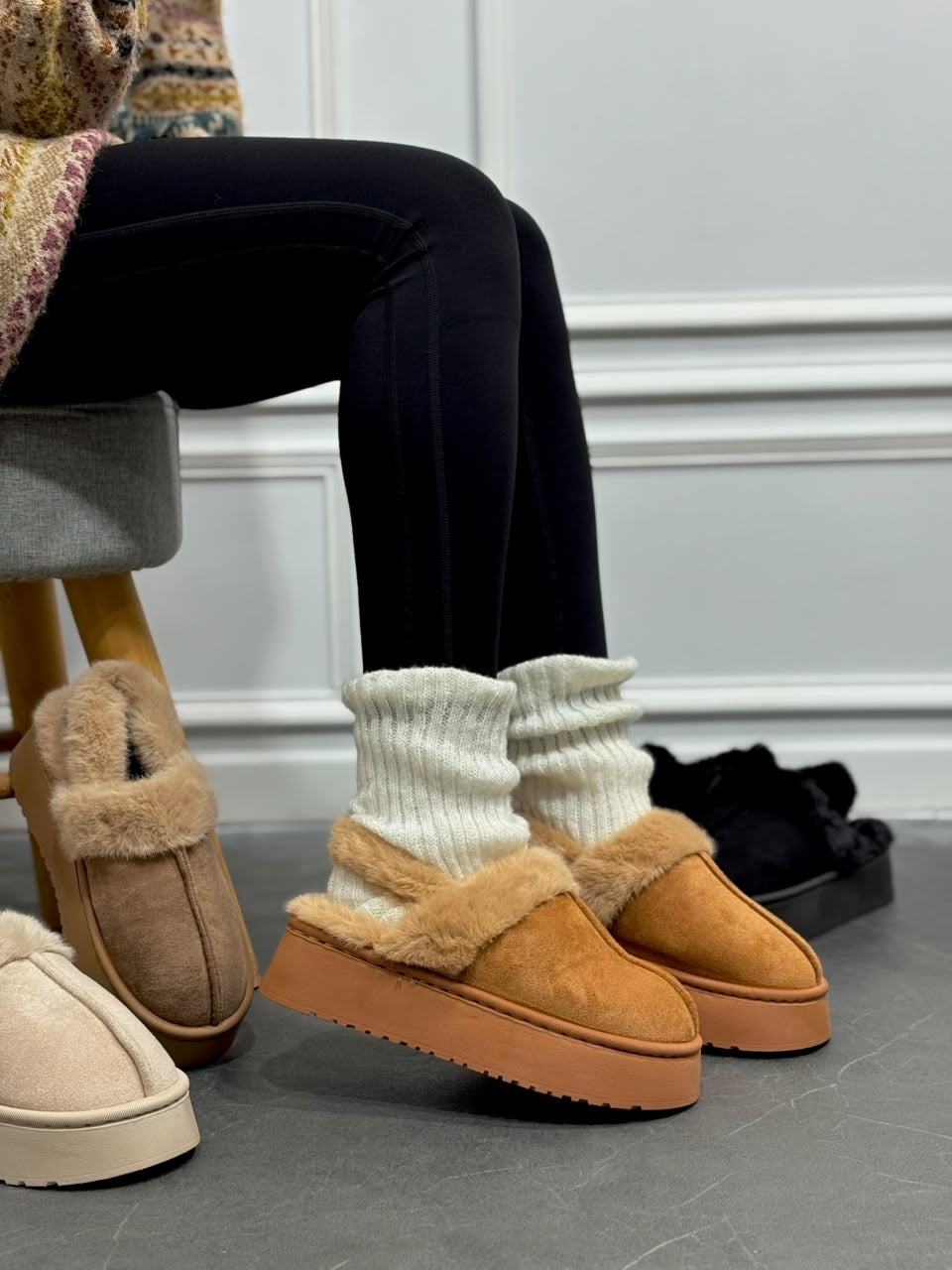 UGG PlushCozy anker slipper camel (AAA quality)