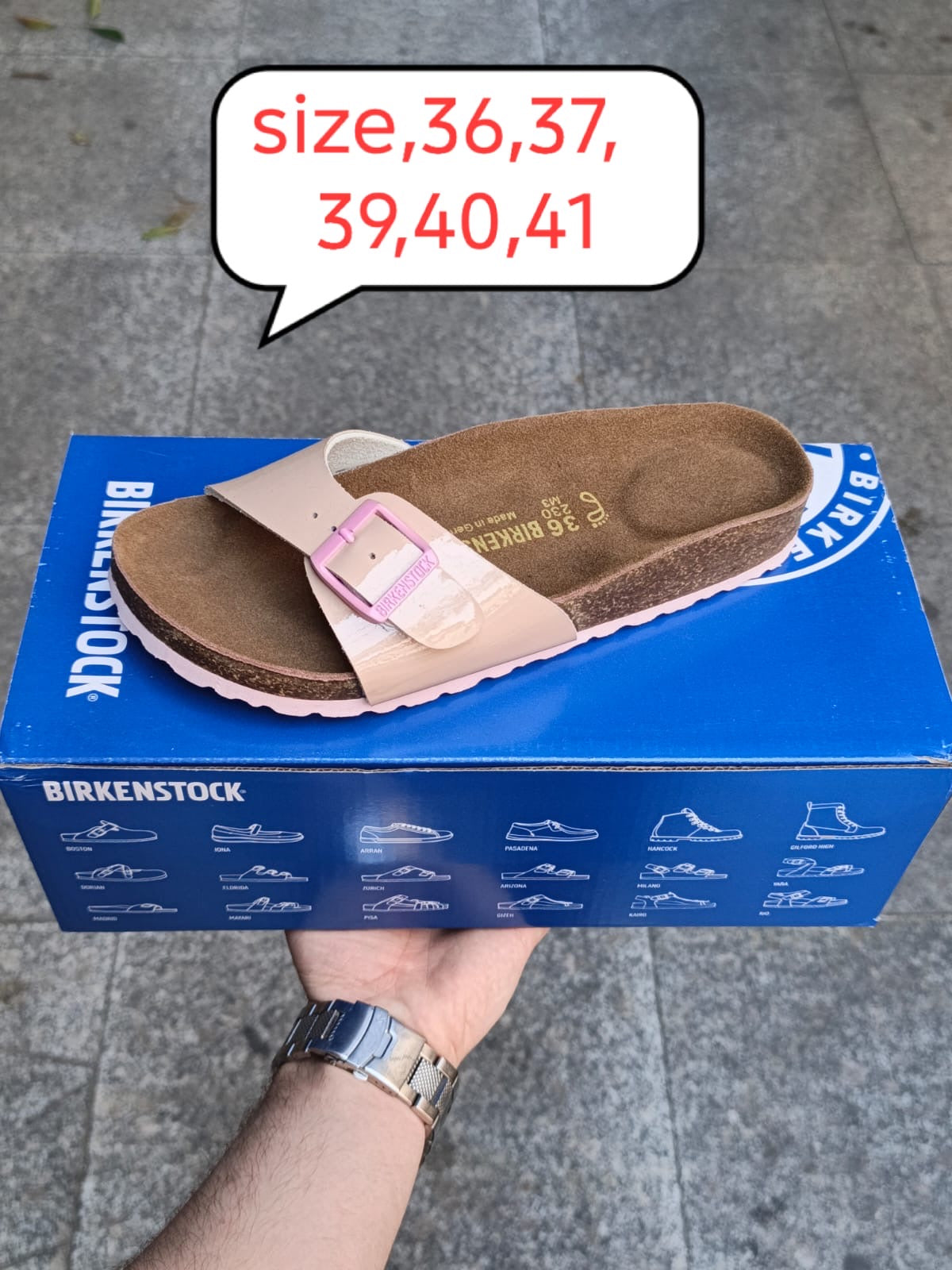 Birkenstock women Madrid Sandal pink and salmon(clone to original) made in Germany