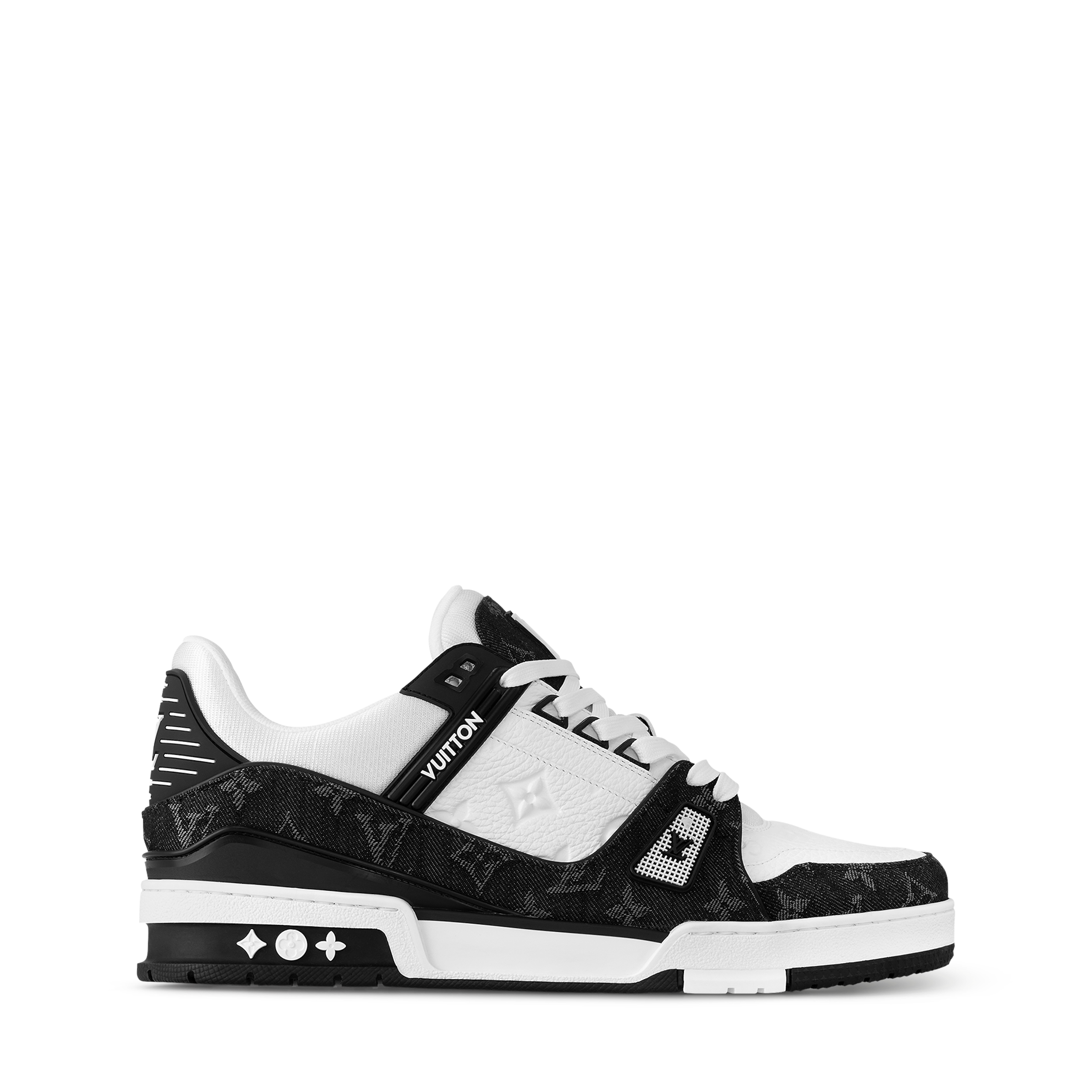 LV Trainer Sneaker  black denim (fabric original )