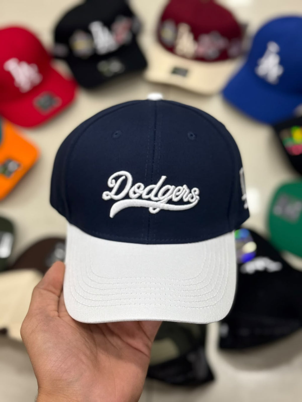 Dodgers navy and white