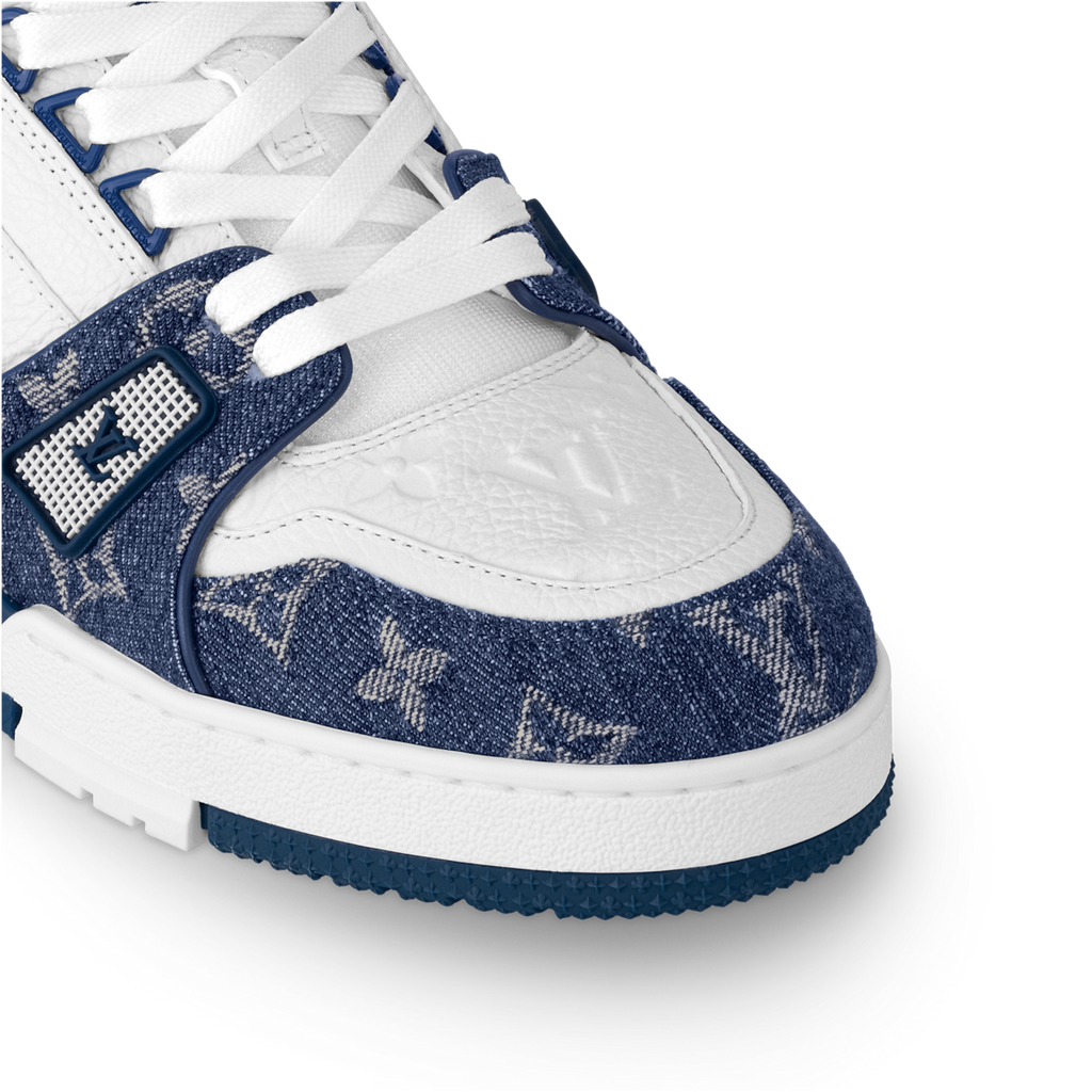 LV Trainer Sneaker  navy denim (fabric original )