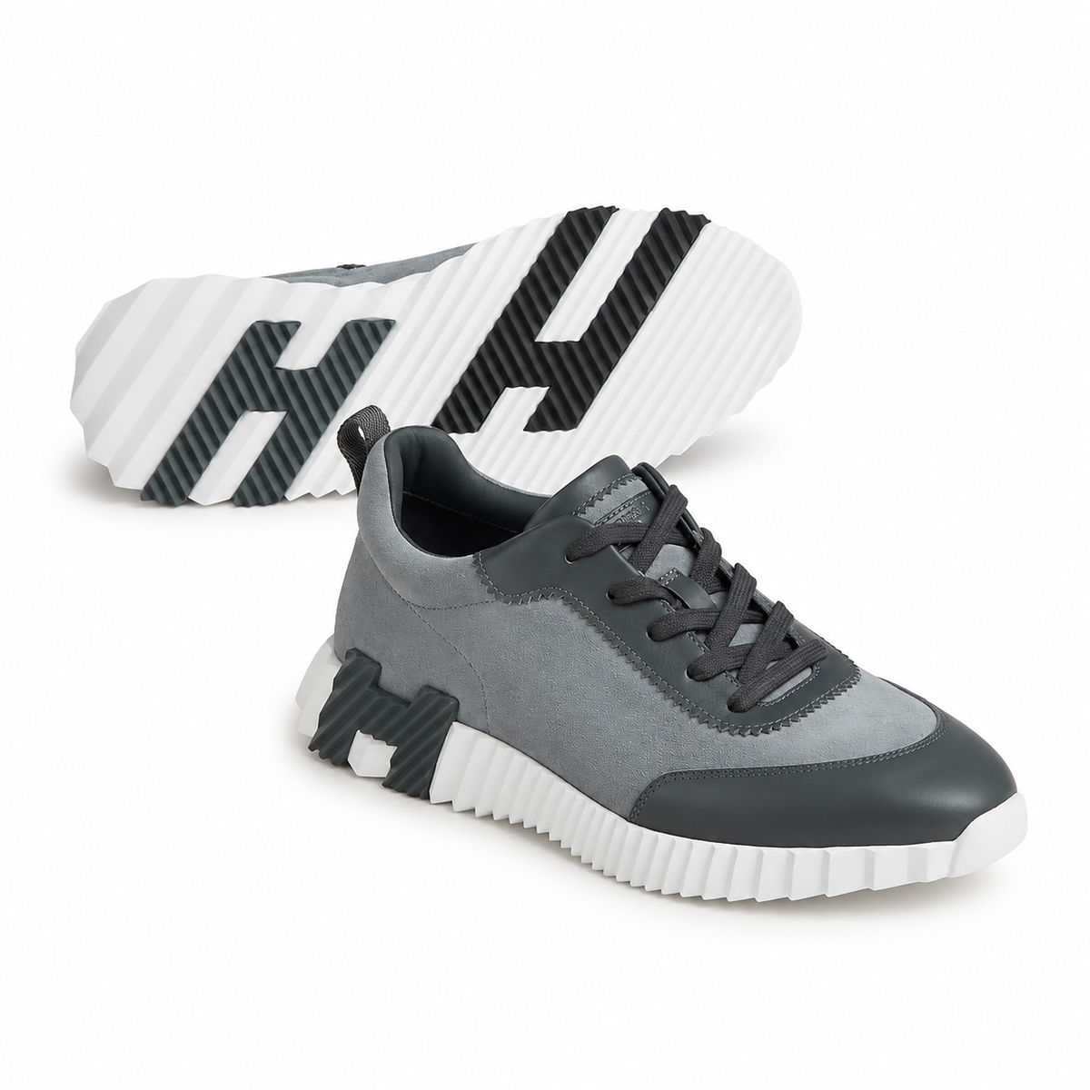 Hermes bounce shoes grey (Master Quality) Full Package