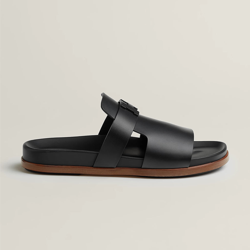 Hermes Jaures Sandal matte black (master quality)