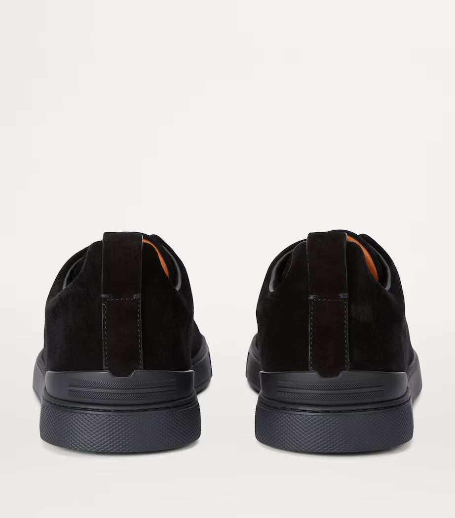 Zegna Triple Stitch Black Suede (fabric original)