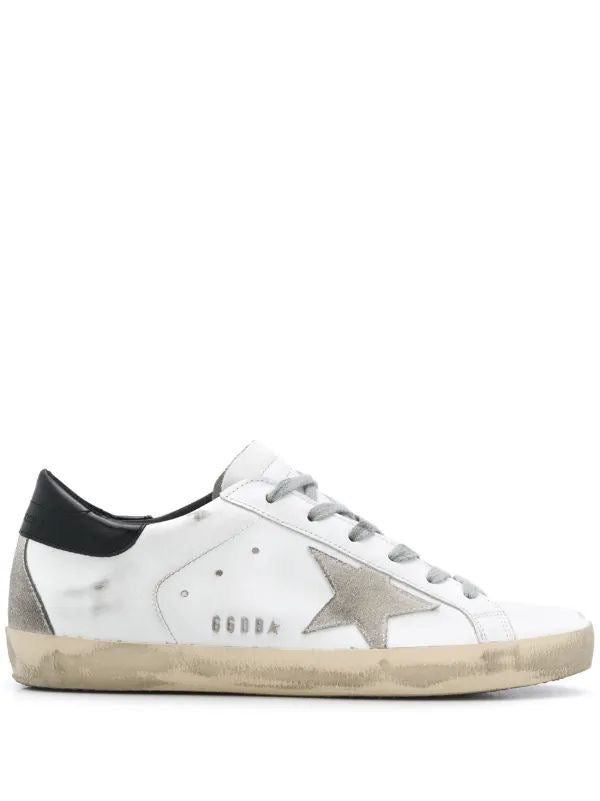 Golden goose super star with black heel tab