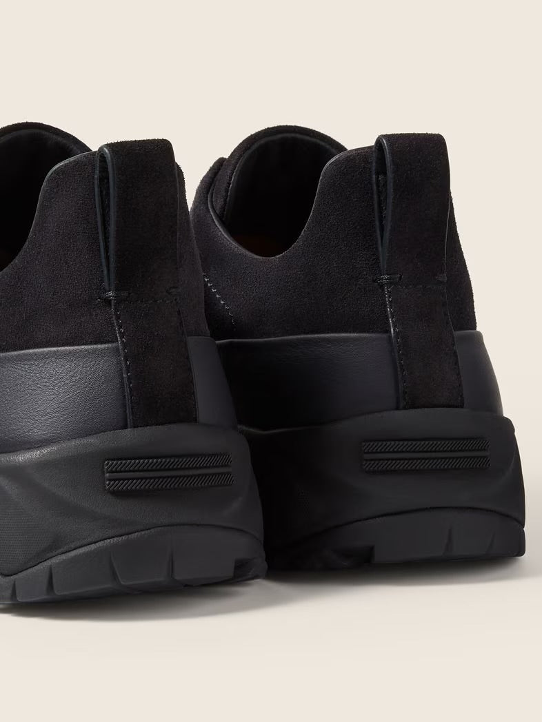 Zegna Navy blue leather and Suede Monte Sneakers  (master quality)