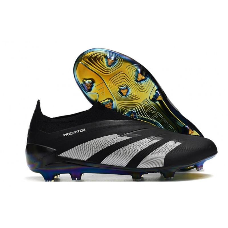 black and silver Adidas Predator Elite