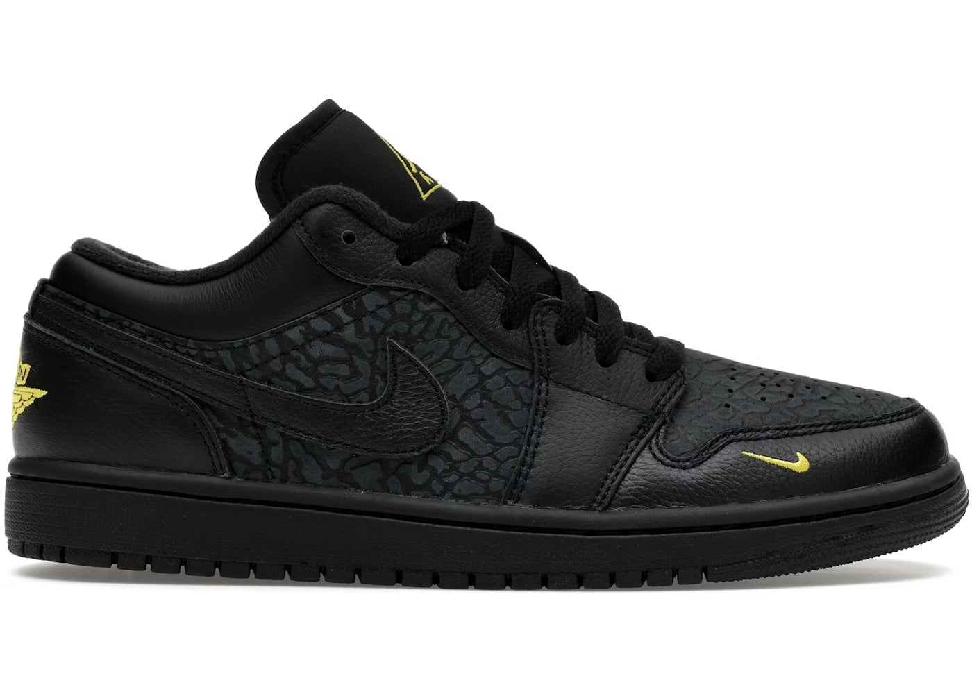 Jordan 1 Low Black Elephant Print Men's  (master quality)