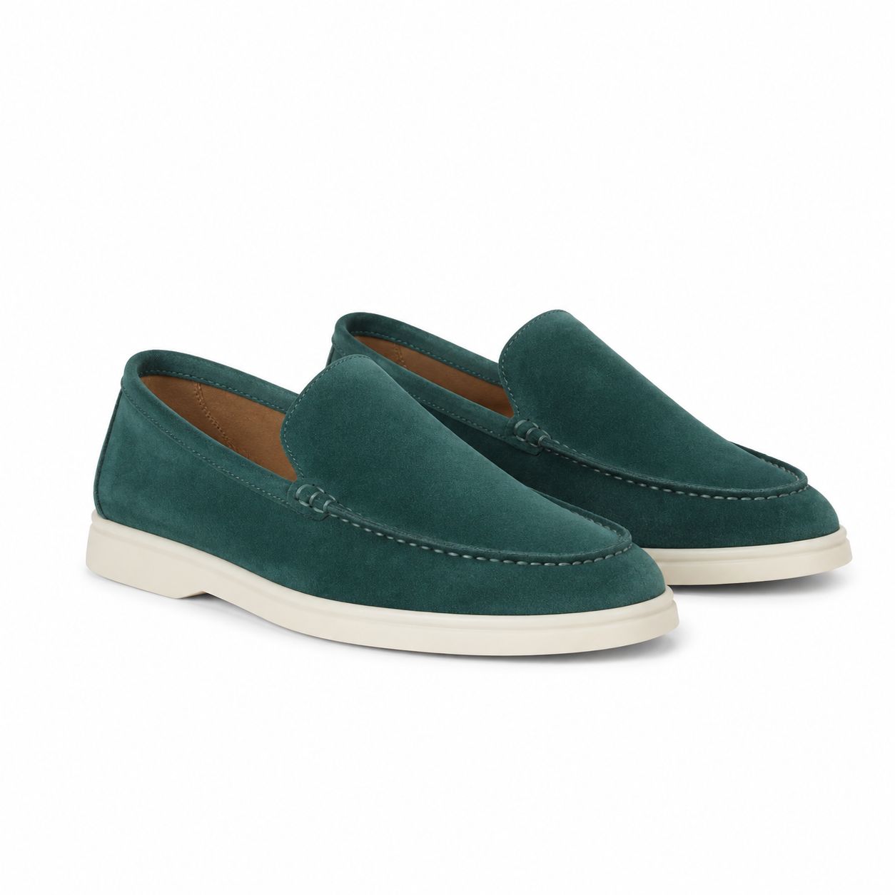 Loro piana dark green  loafers (master quality )