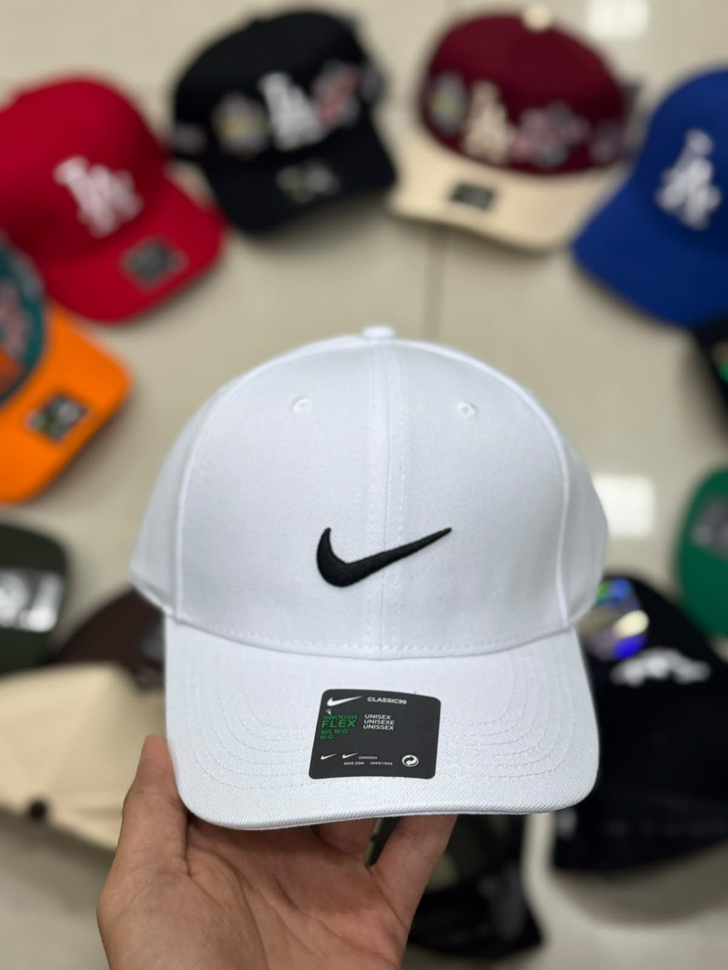 Nike white and black cap