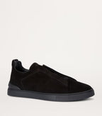 Zegna Triple Stitch Black Suede (fabric original)