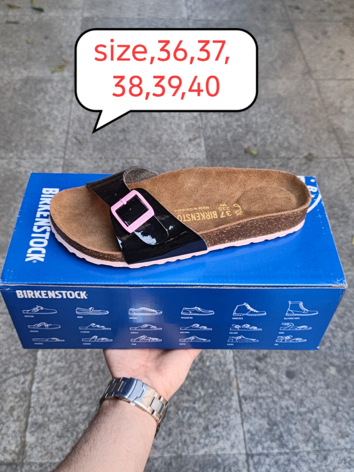 Birkenstock women Madrid Sandal pink and black(clone to original) made in Germany