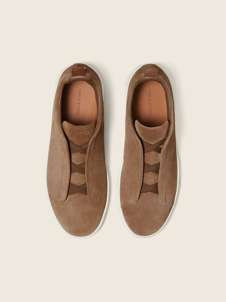 Zegna Triple Stitch beige Suede (fabric original)