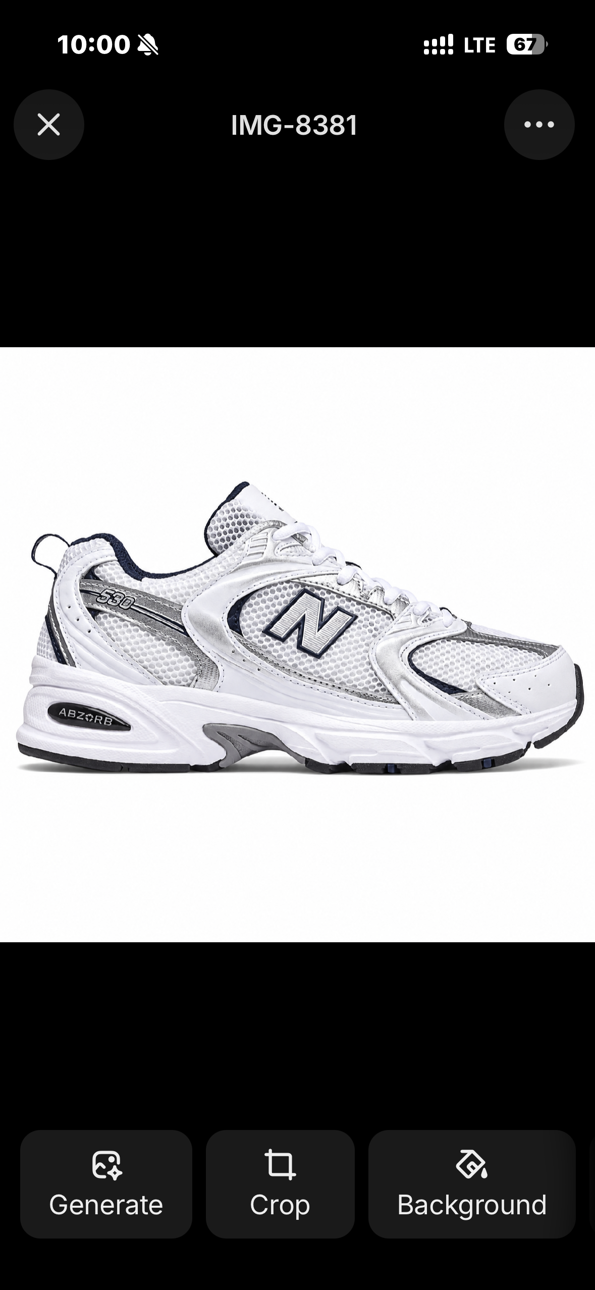 New balance 530 metallic silver and navy (fabric original)