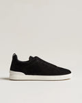 Zegna Triple Stitch black Suede (master quality)