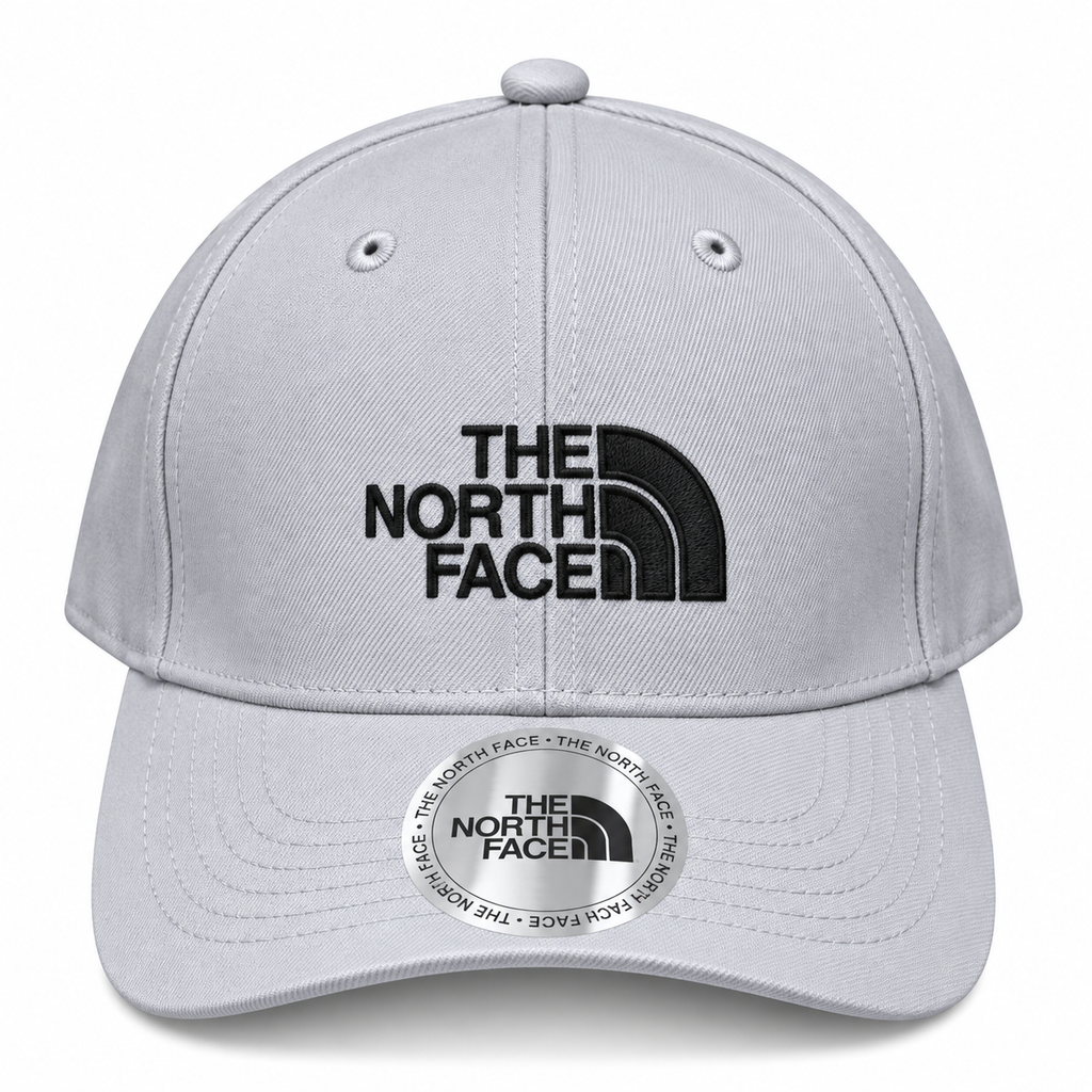 The north face grey black cap