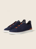 Zegna Triple Stitch black Suede (master quality)