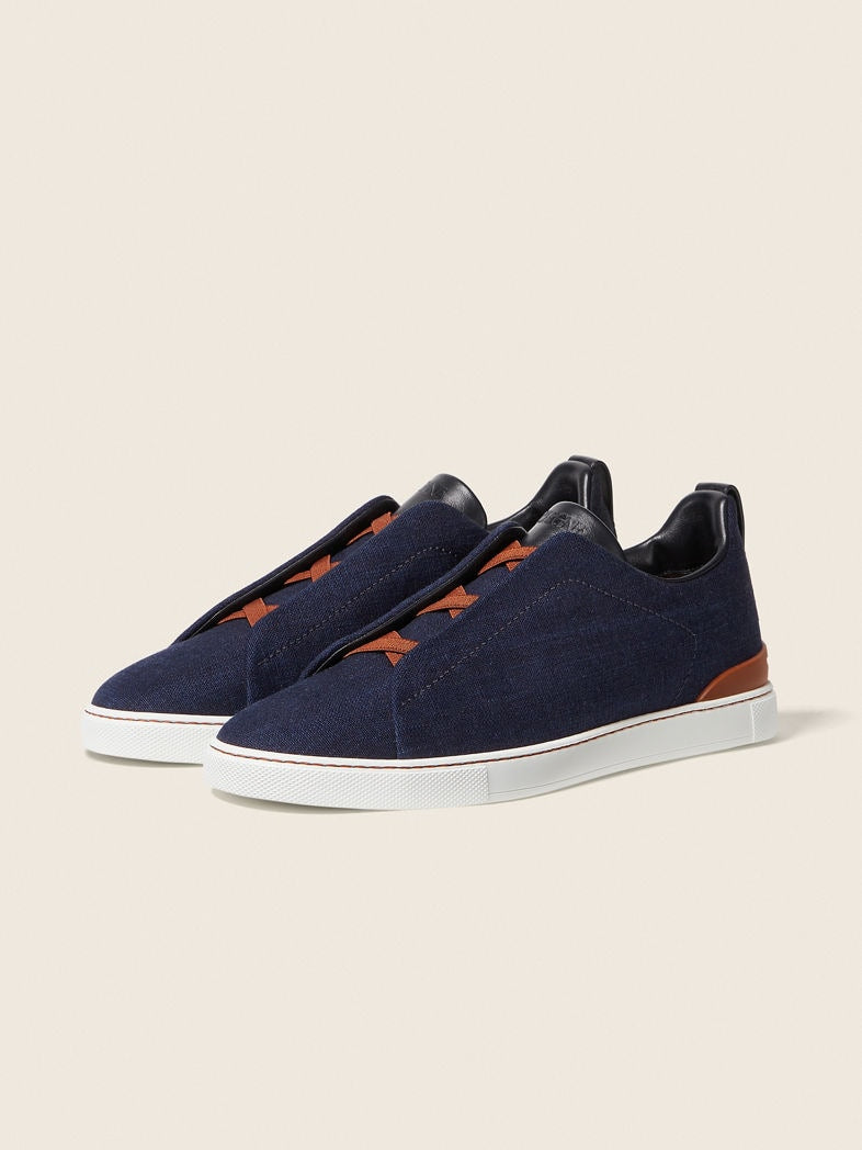Zegna Triple Stitch black Suede (master quality)