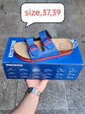 Birkenstock women Arizona Sandal blue and red (clone to original) made in Germany