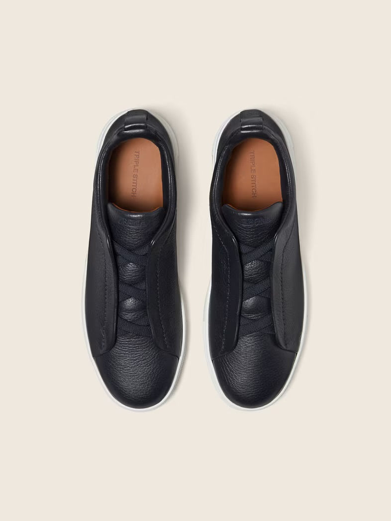 Zegna Triple Stitch Leather
Sneaker Navy  (master quality)