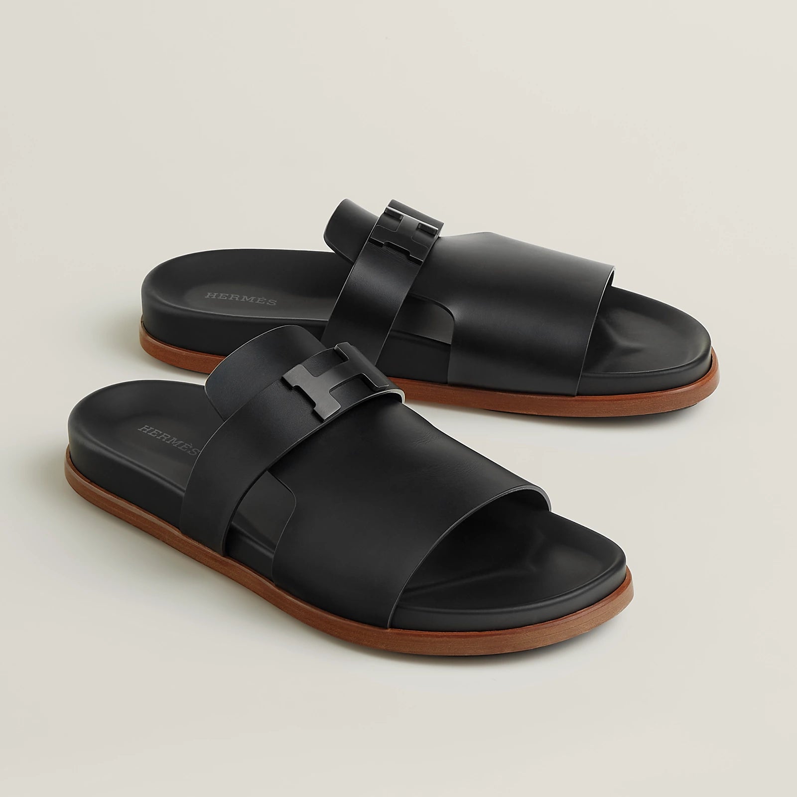 Hermes Jaures Sandal matte black (master quality)