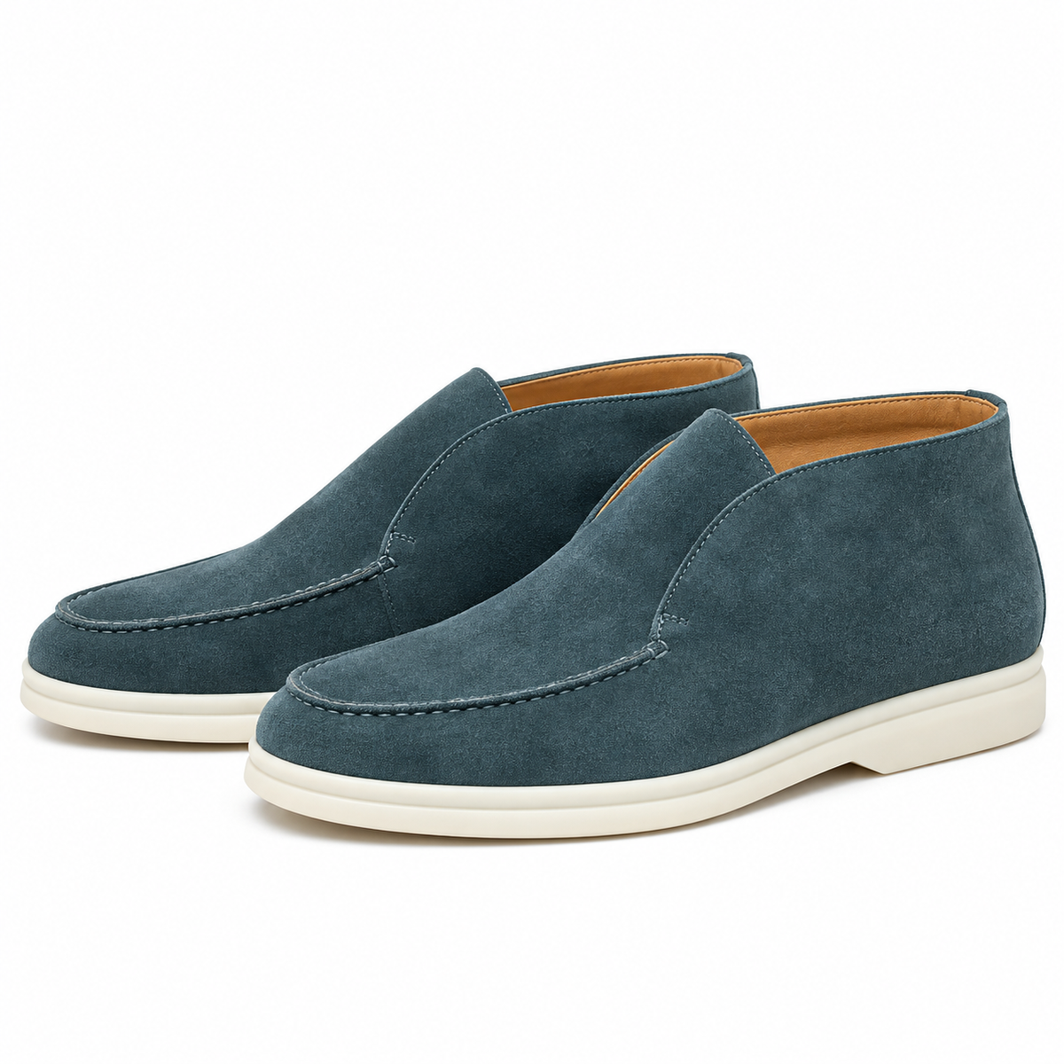 Loro piana teal autumn loafers ( AAA+ quality ) genuine seude