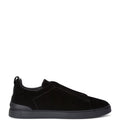 Zegna Triple Stitch Black Suede (fabric original)