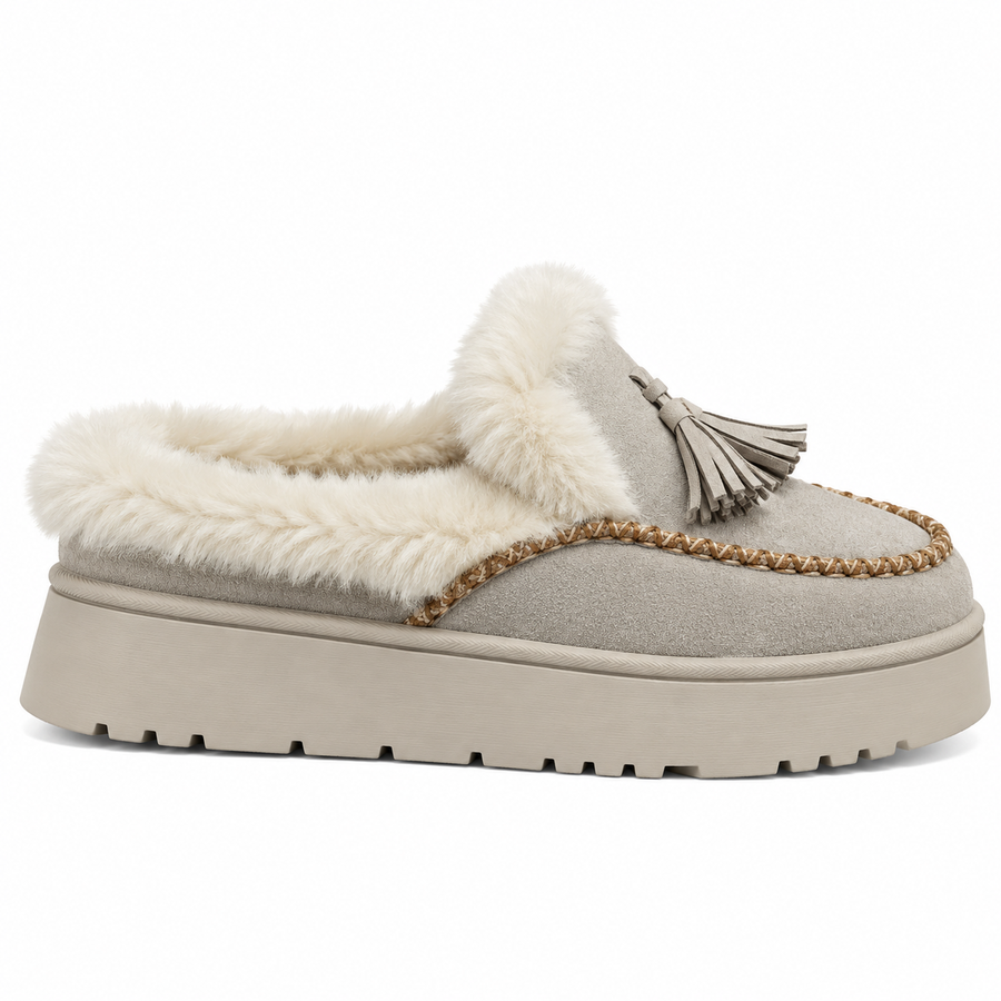 UGG Lace Bow Platform Slippers grey (AAA quality)