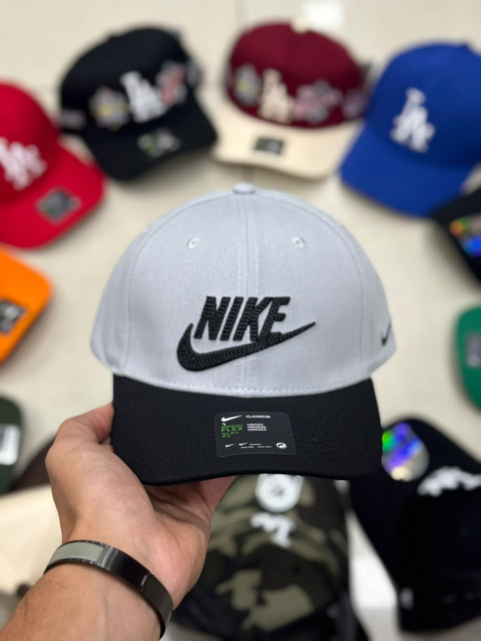 Nike black grey cap