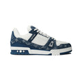 LV Trainer Sneaker  navy denim (fabric original )