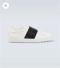 Valentino Garavani Open leather sneakers white/black (master quality)