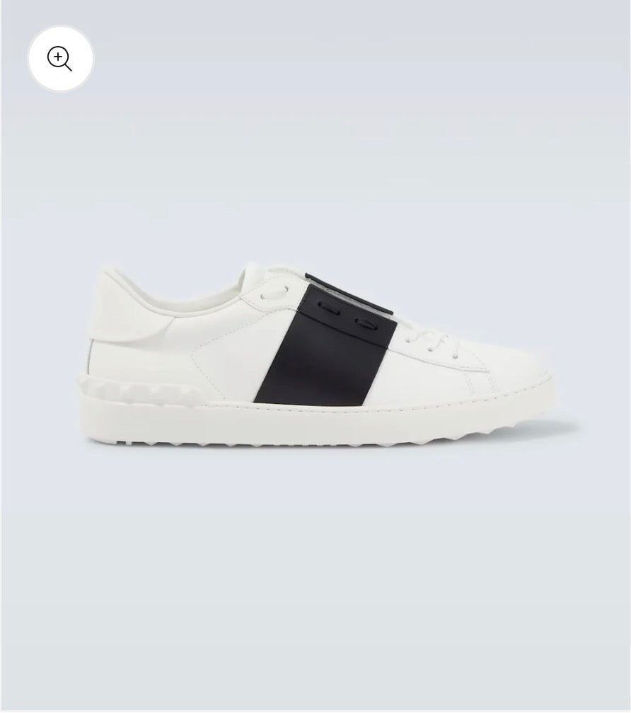 Valentino Garavani Open leather sneakers white/black (master quality)