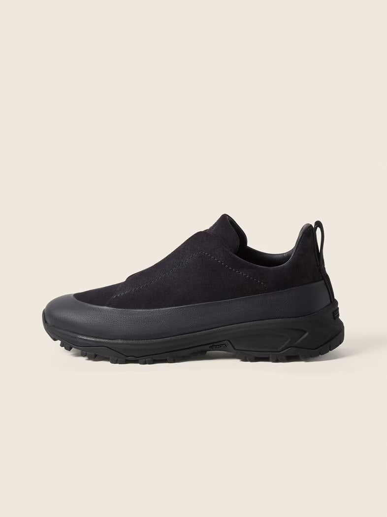 Zegna Navy blue leather and Suede Monte Sneakers  (master quality)