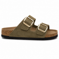 Birkenstock Arizona women with gold buckle (fabric original) made in Germany