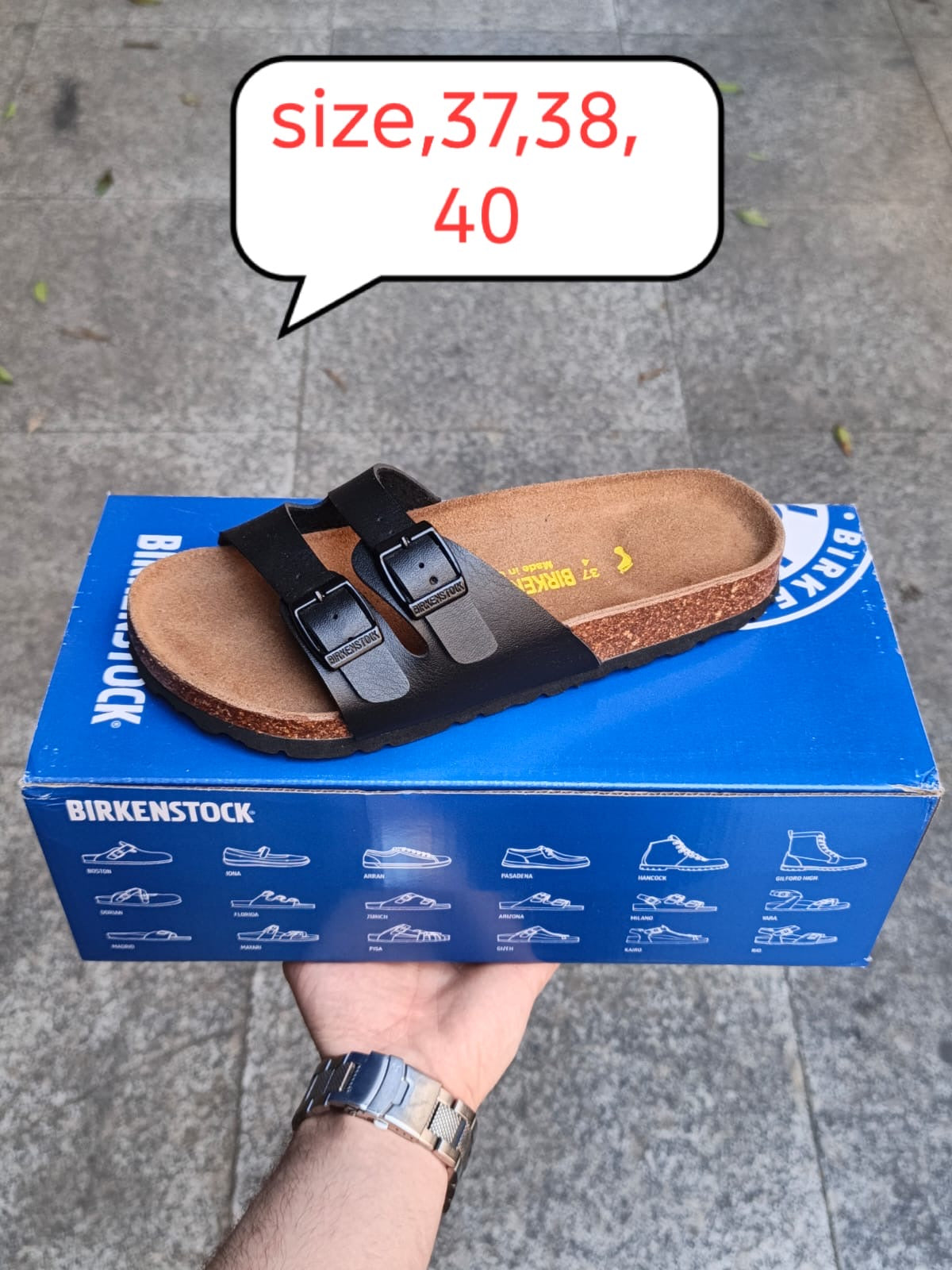 Birkenstock women Arizona Sandal black (clone to original) made in Germany