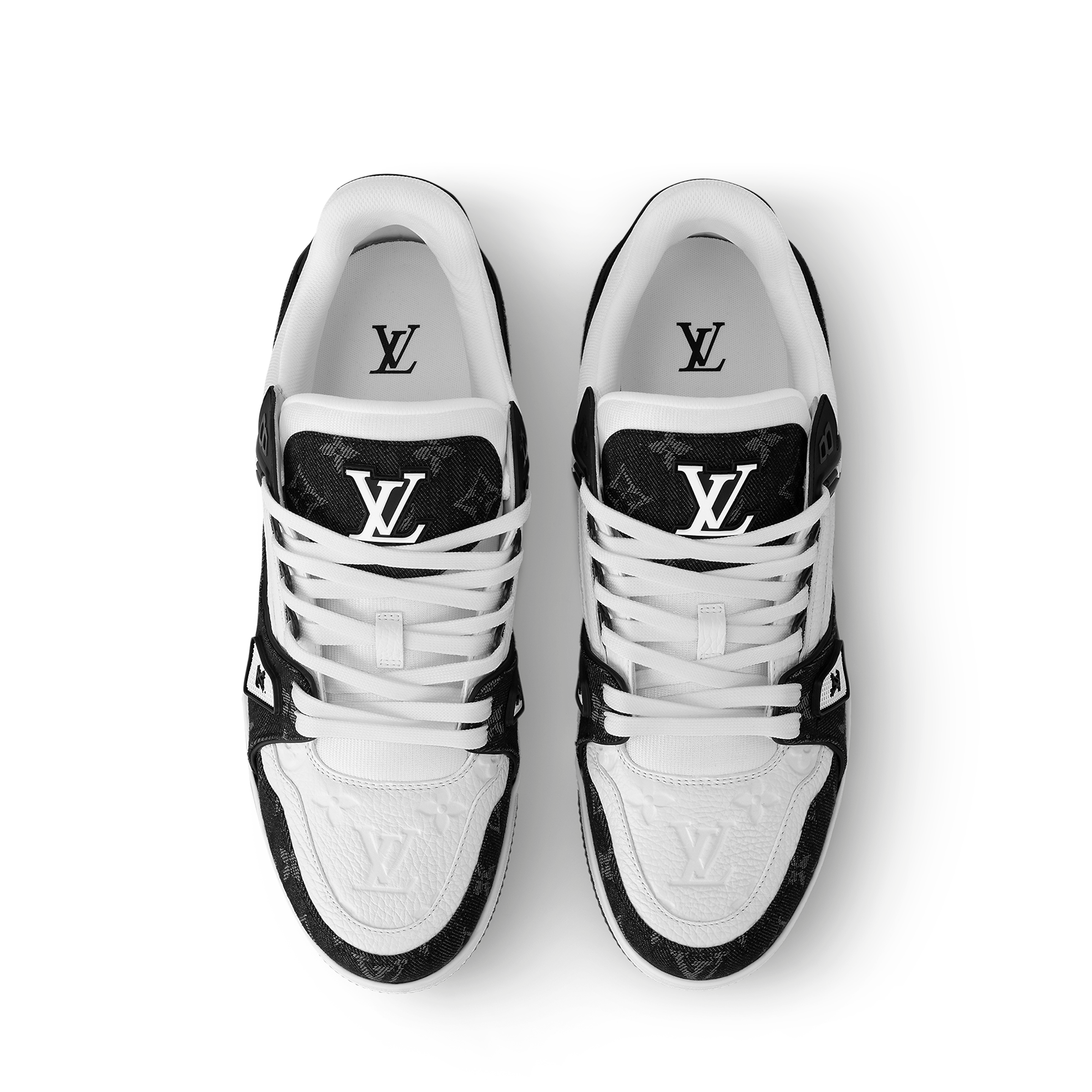 LV Trainer Sneaker  black denim (fabric original )