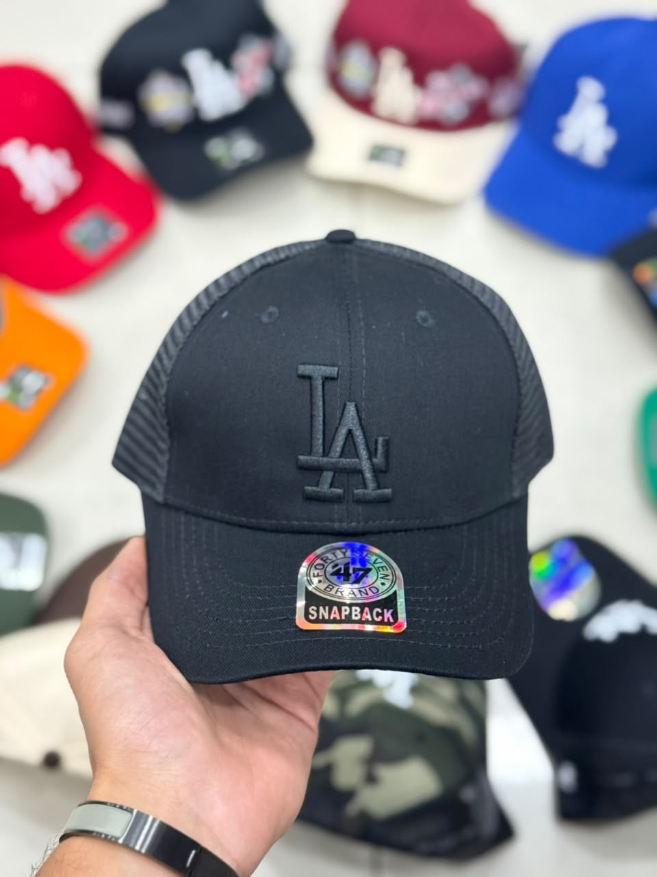 Los Angeles Dodgers
2026 Batting Practice Black 9FORTY APEX Trucker