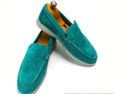 Loro piana teal loafers (copy a)