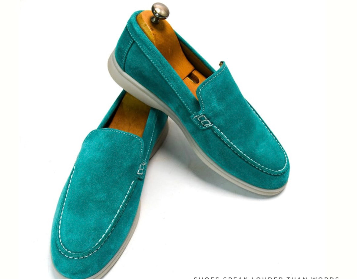 Loro piana teal loafers (copy a)