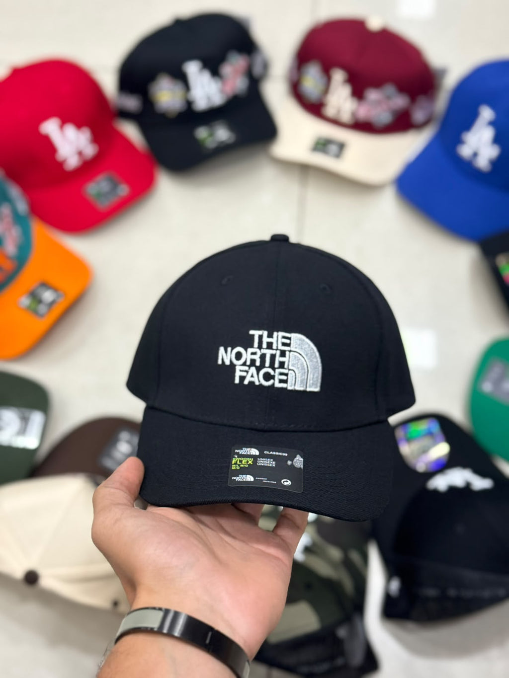 The north face black and white