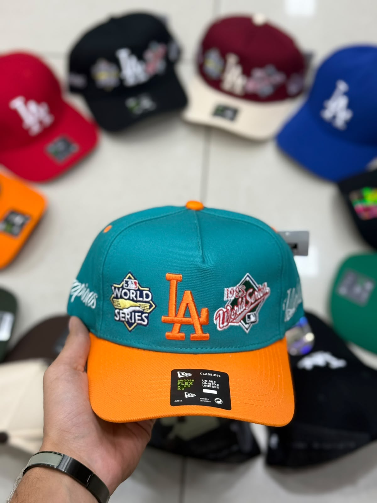 LA World Series Gorra Cafe New York 59Fifty teal/orange