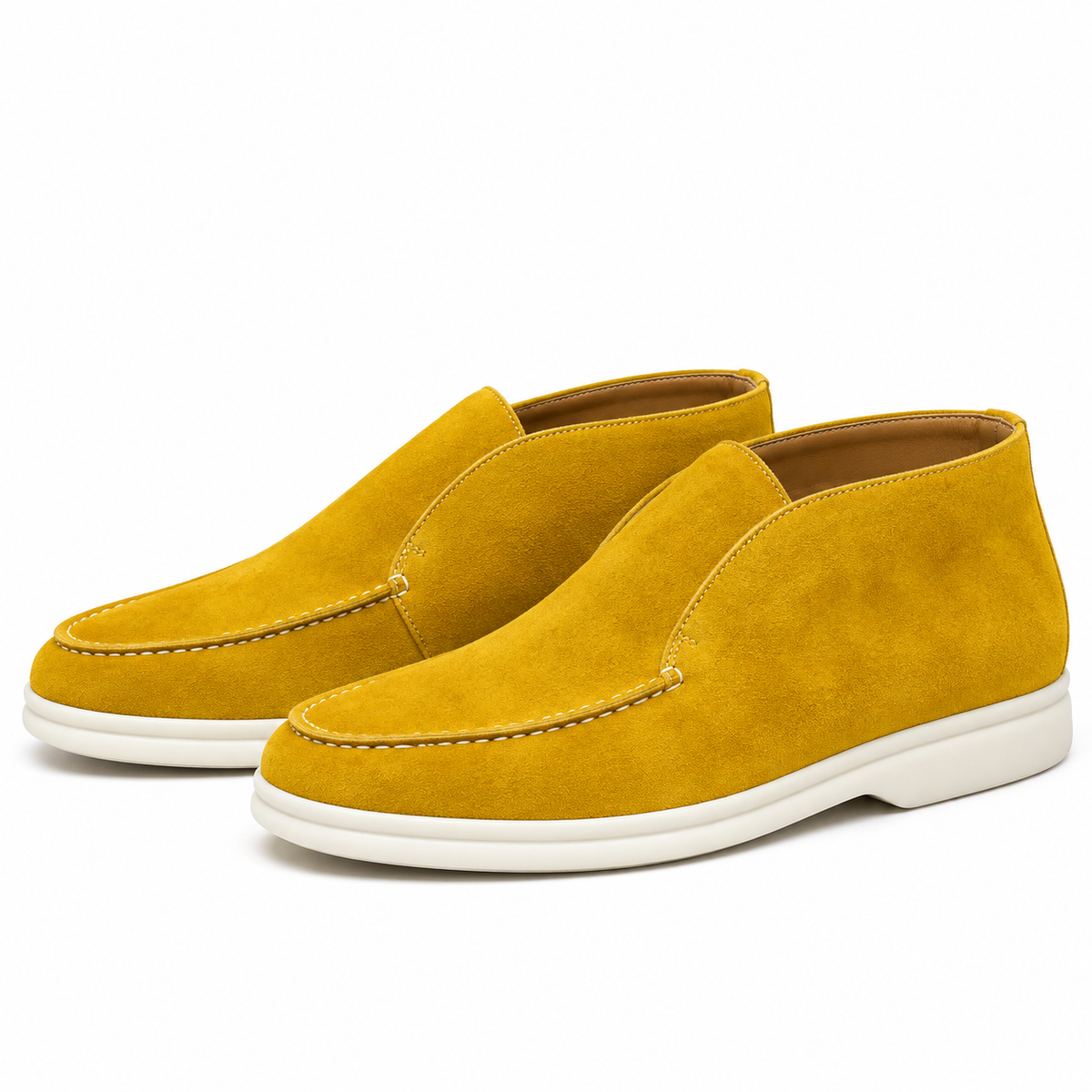 Loro piana yellow  autumn loafers ( AAA+ quality ) genuine seude
