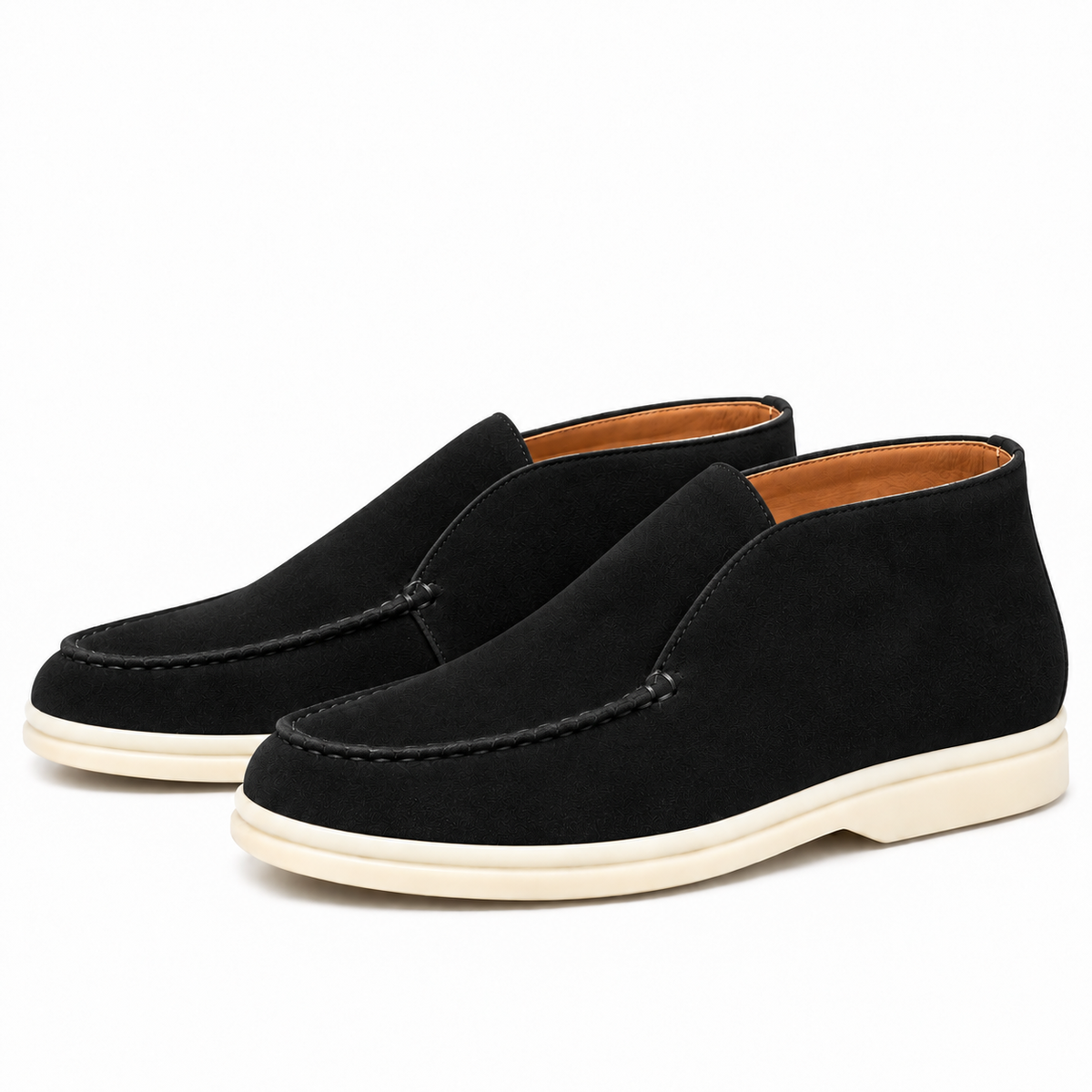 Loro piana black autumn loafers (AAA+ quality) genuine seude