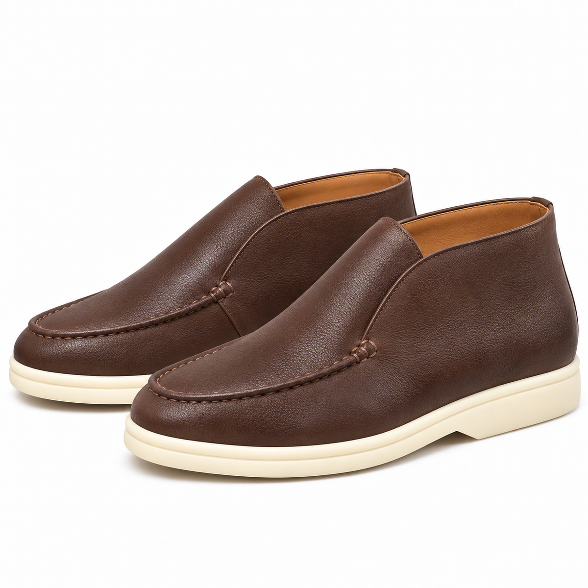 Loro piana deerskin brown loafers (AAA+ quality) genuine leather