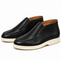 Loro piana deerskin black loafers (AAA+ quality) genuine leather