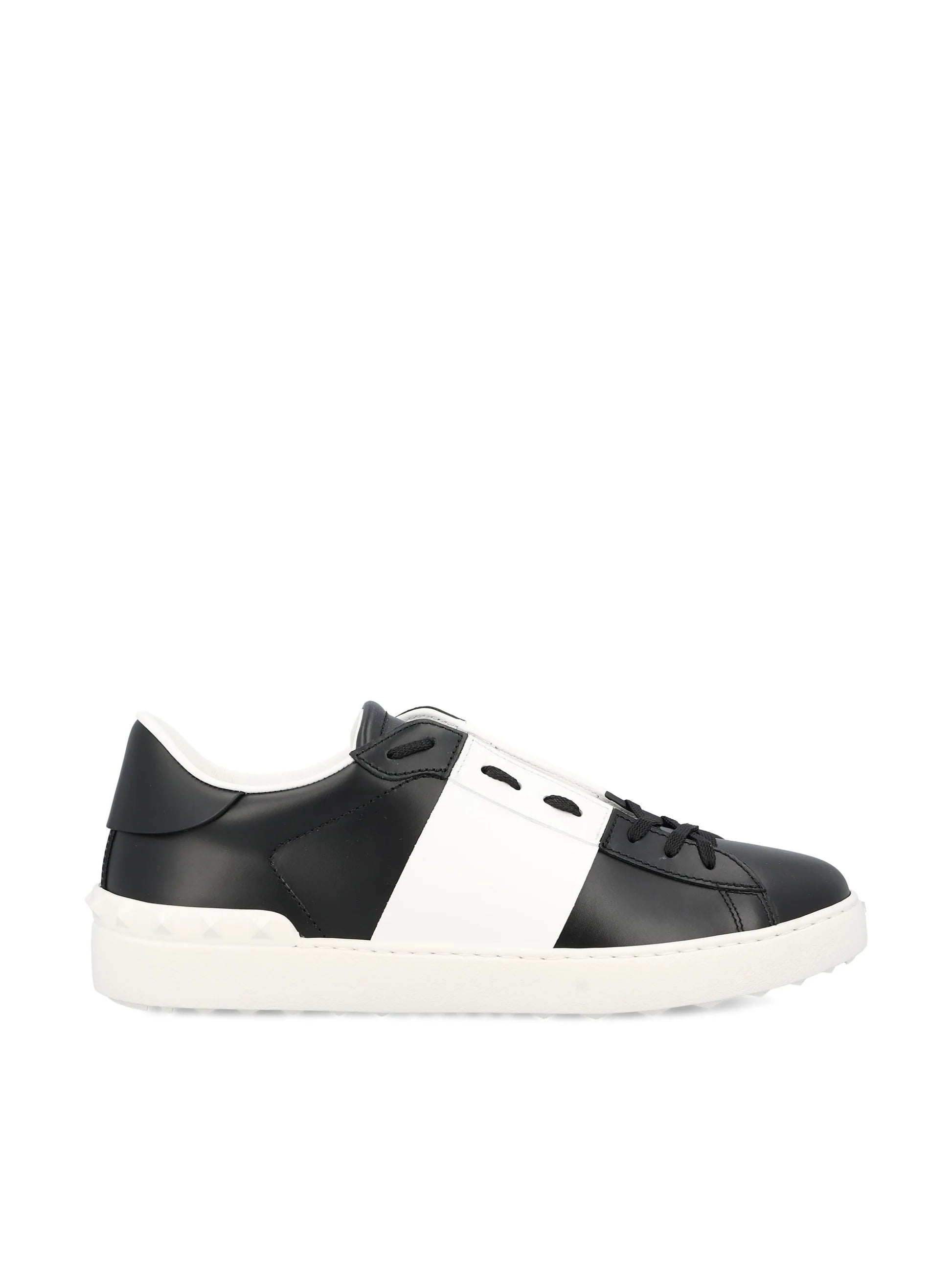 Valentino Garavani Open leather sneakers black/white (master quality)