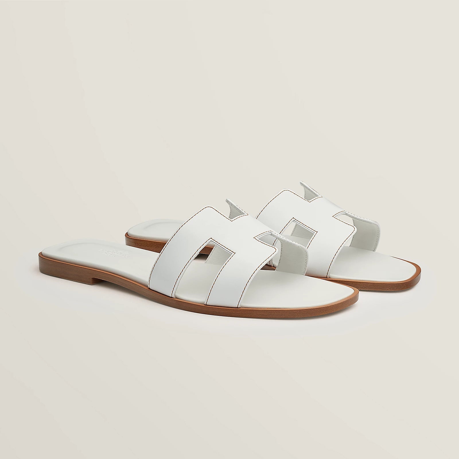 Hermes sandals white (copy a)
